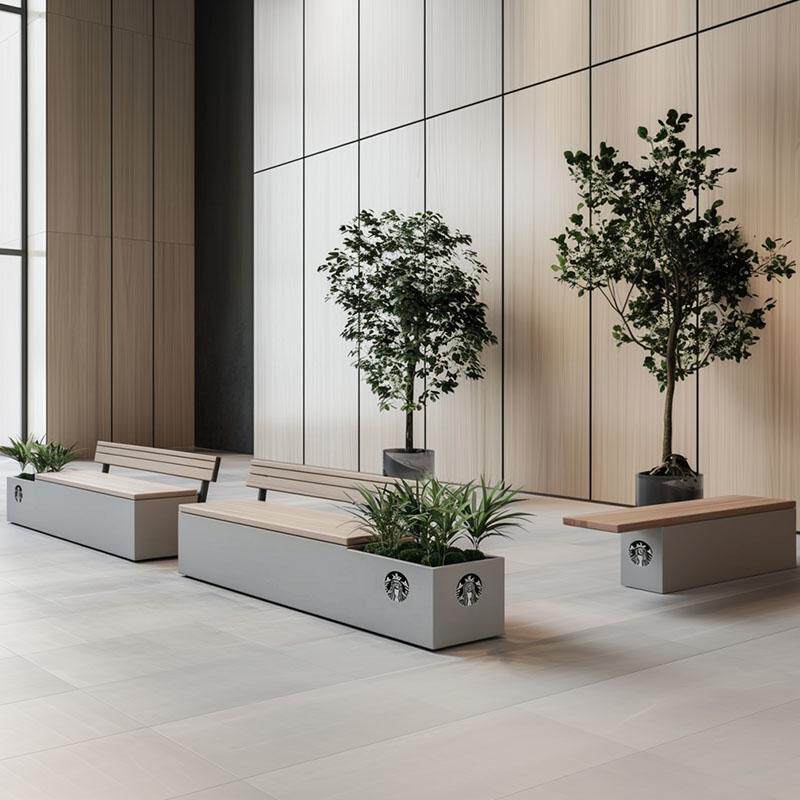 Outdoor Furniture Italian - Włoska Kreatywna Ławka Ogrodowa Zewnętrzna Skandynawska
