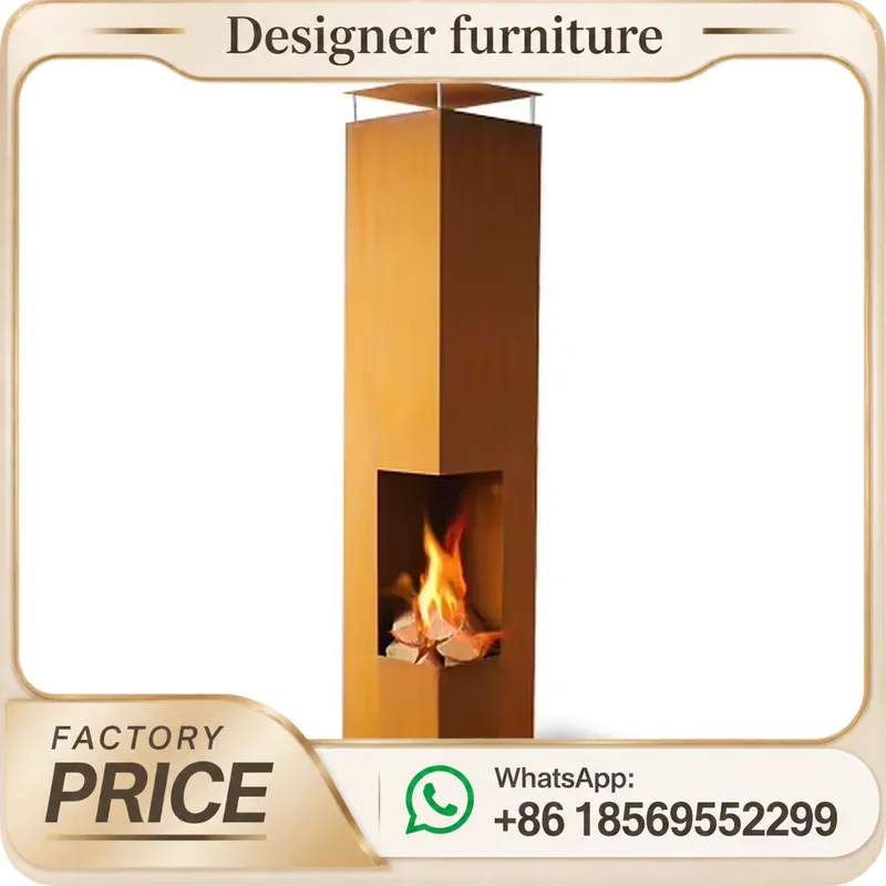 Outdoor Furniture Wooden - Przenośny piec na pellet z kominem