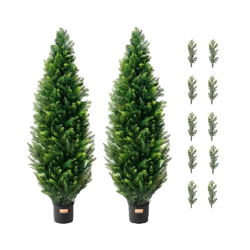 Outdoor Furniture Teak Wood - SucceBuy Sztuczne Drzewko Topiary z Cedru,