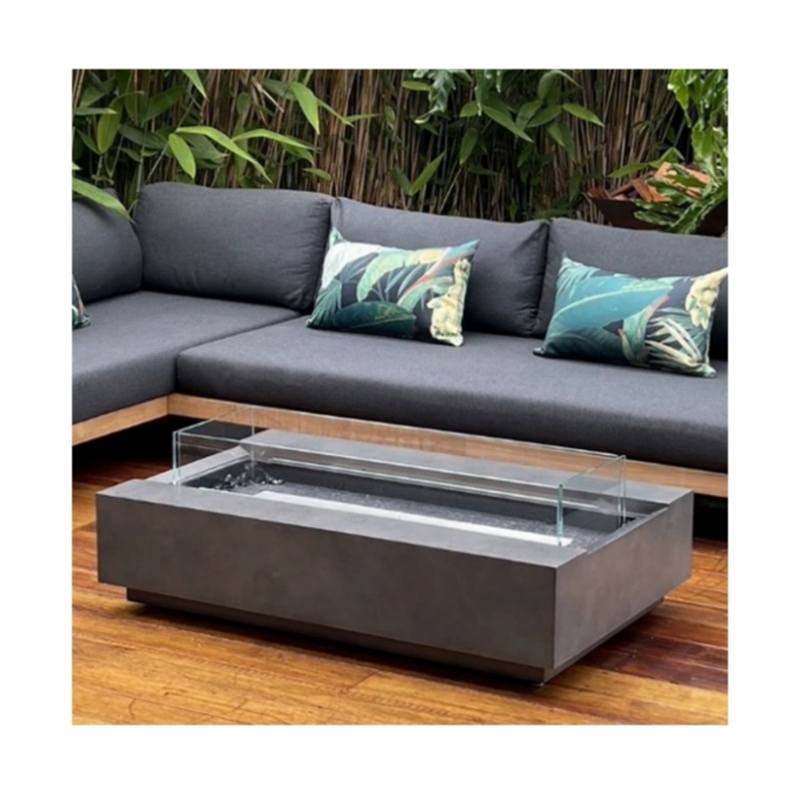Outdoor Furniture Set With Fire Pit - Nowoczesny zestaw mebli ogrodowych z ogniskiem