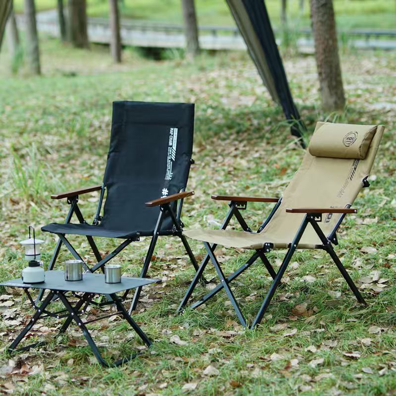 Outdoor Furniture Used - Składane krzesło plażowe/kempingowe z wysokim oparciem,
