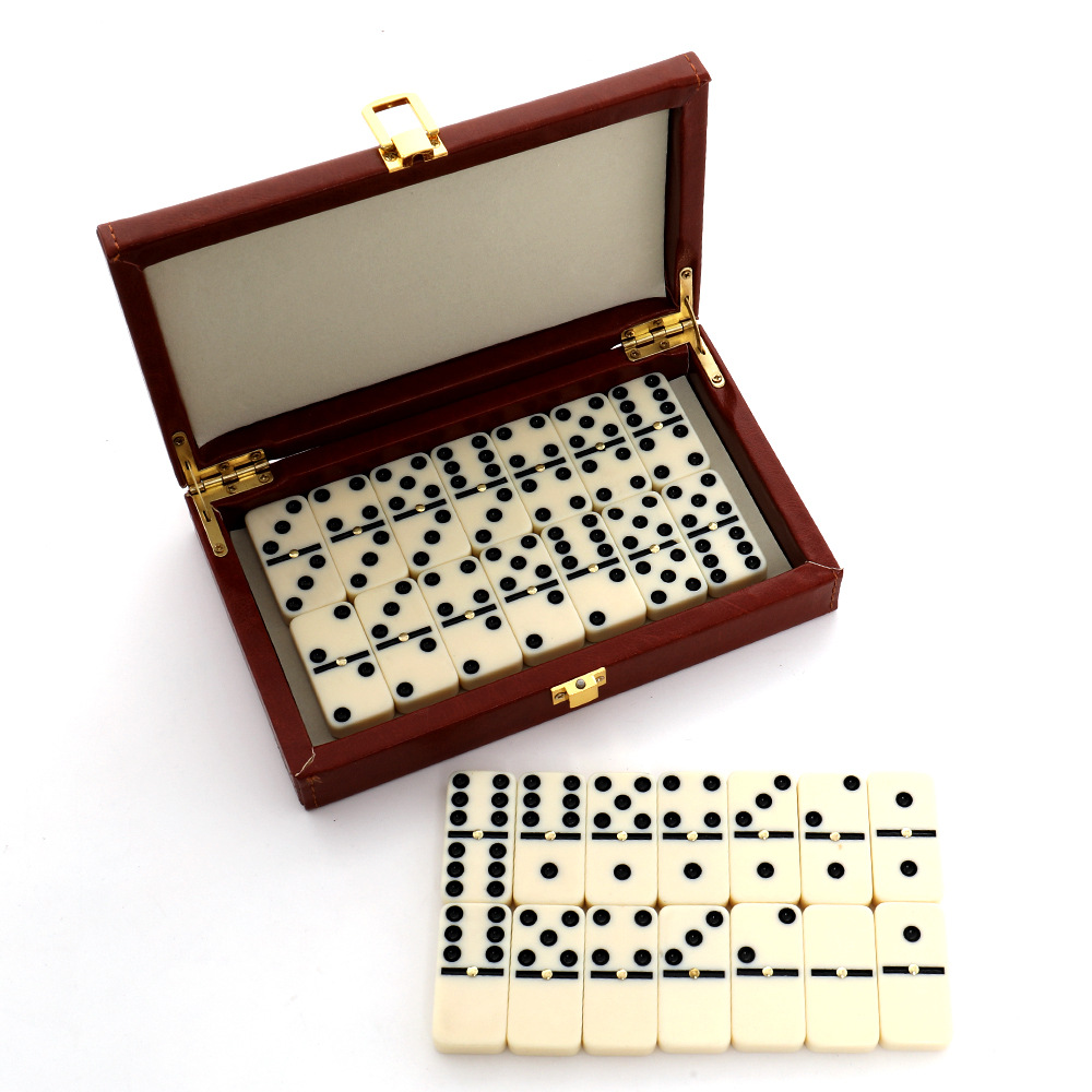 Outdoor Furniture Wooden - 28-częściowy zestaw domino z żywicy, klasyczna