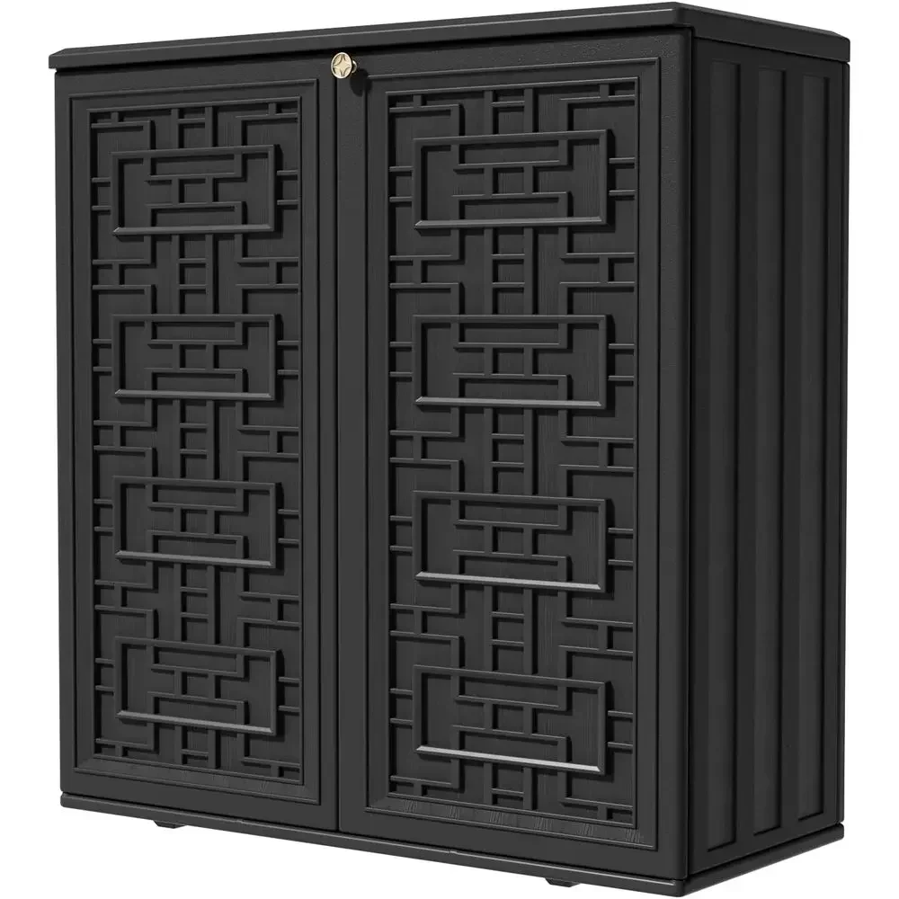 Outdoor Furniture With Storage - Wodoodporna szafka zewnętrzna z żywicy, 232
