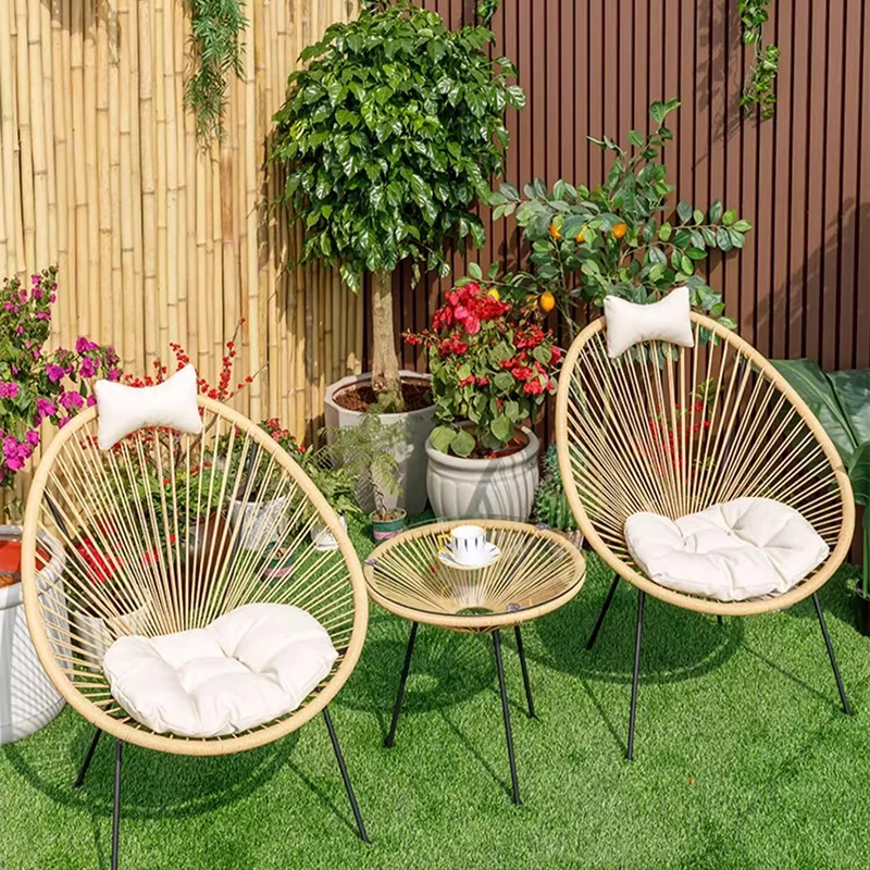 Outdoor Furniture Italian - Retro rattanowe zestawy mebli ogrodowych, wodoodporne,