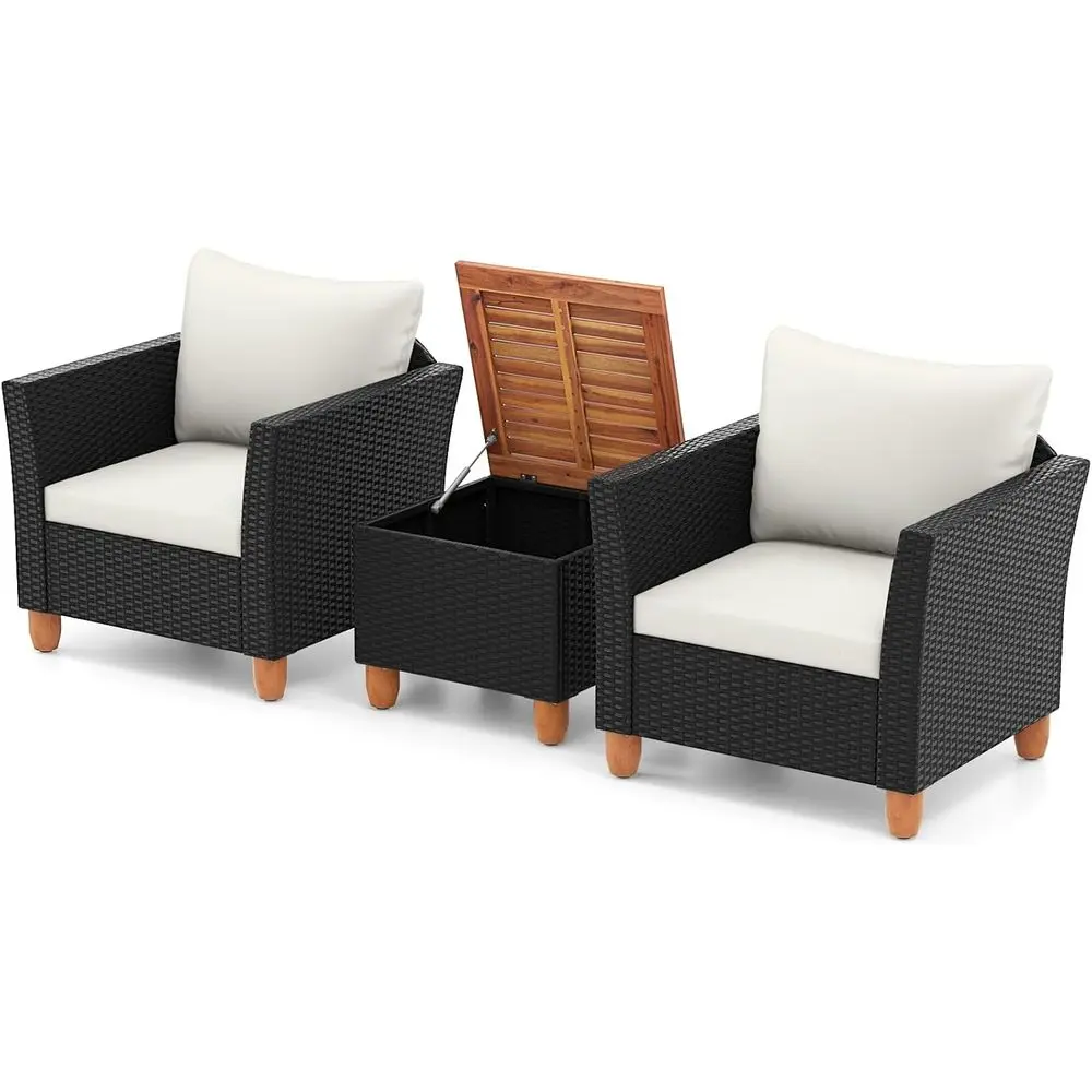 Outdoor Furniture Deals - 3-częściowy zestaw mebli ogrodowych z poduszkami