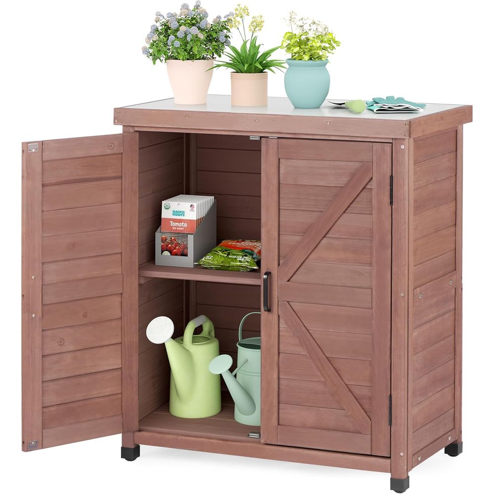 Outdoor Furniture Wooden - Szafka do przechowywania na zewnątrz i