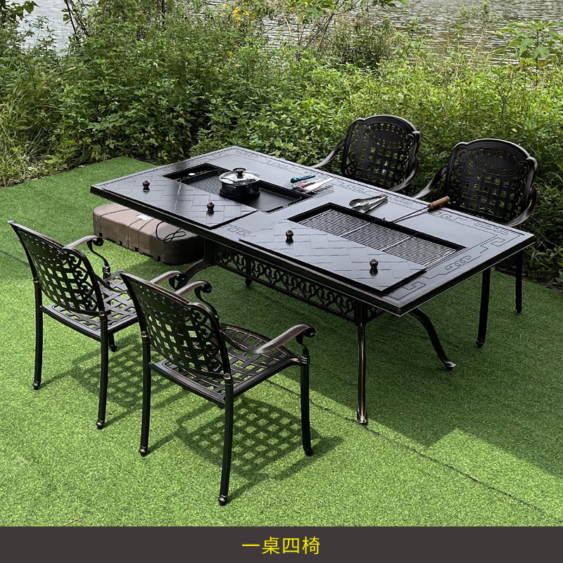 Outdoor Furniture Wooden - Zestaw mebli z kutego żelaza na