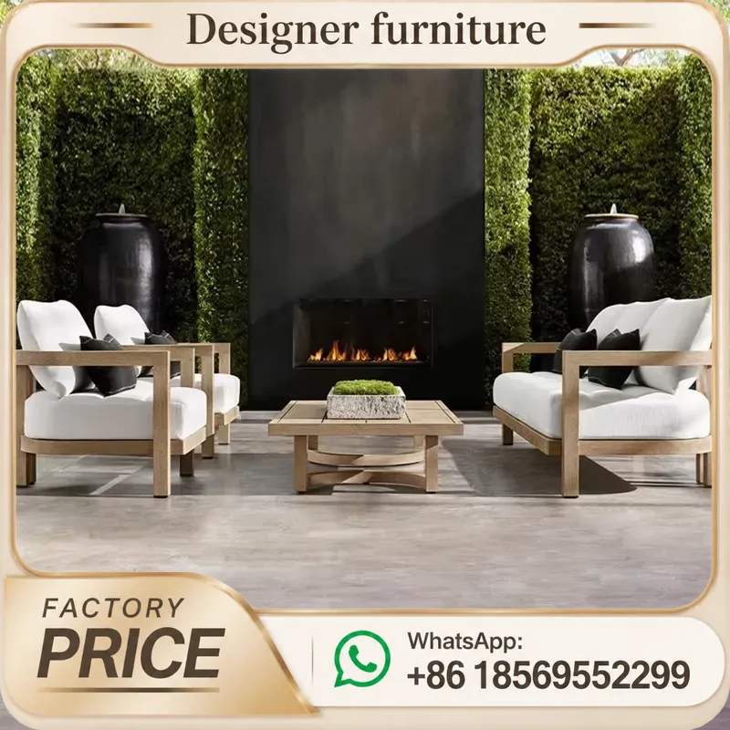 Zestaw sof z drewna teakowego, – Outdoor Furniture Teak recenzja i cena