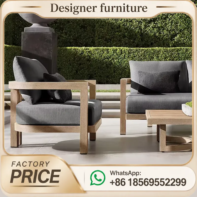 Zestaw sof z drewna teakowego, – Outdoor Furniture Teak recenzja i cena