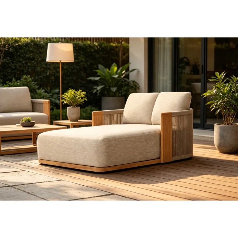 Leżanka ogrodowa z teaku, odpo – Outdoor Furniture Teak Wood recenzja i cena