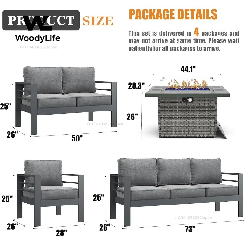 Zestaw mebli ogrodowych z nowo – Outdoor Furniture Set With Fire Pit recenzja i cena