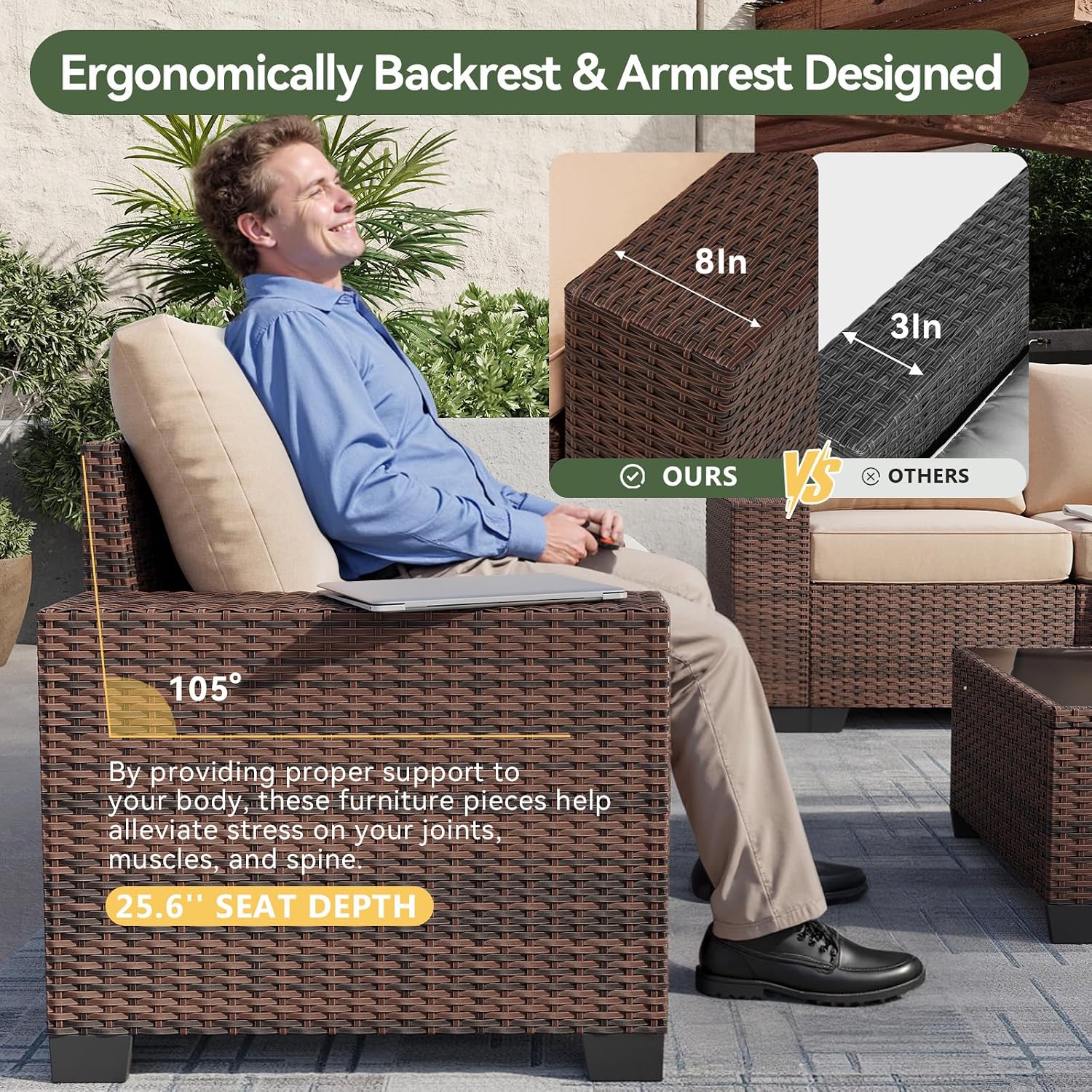 7-częściowy zestaw mebli ogrod – Outdoor Furniture Set With Fire Pit recenzja i cena