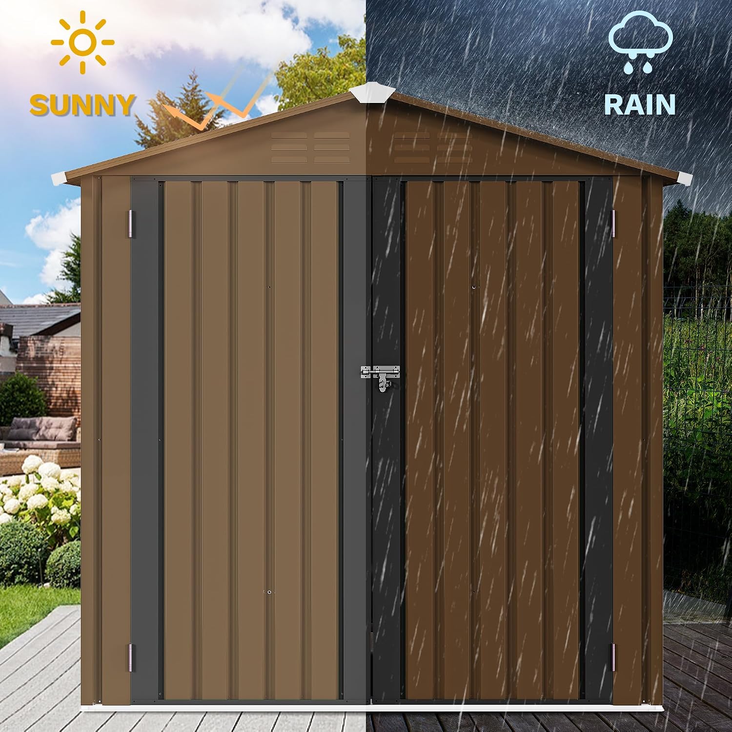 Metalowy schowek ogrodowy 6x4  – Outdoor Furniture With Storage recenzja i cena