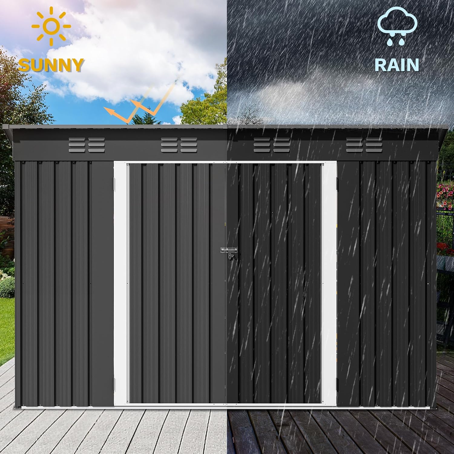 Szopa ogrodowa 2,7 m x 1,2 m z – Outdoor Furniture With Storage recenzja i cena