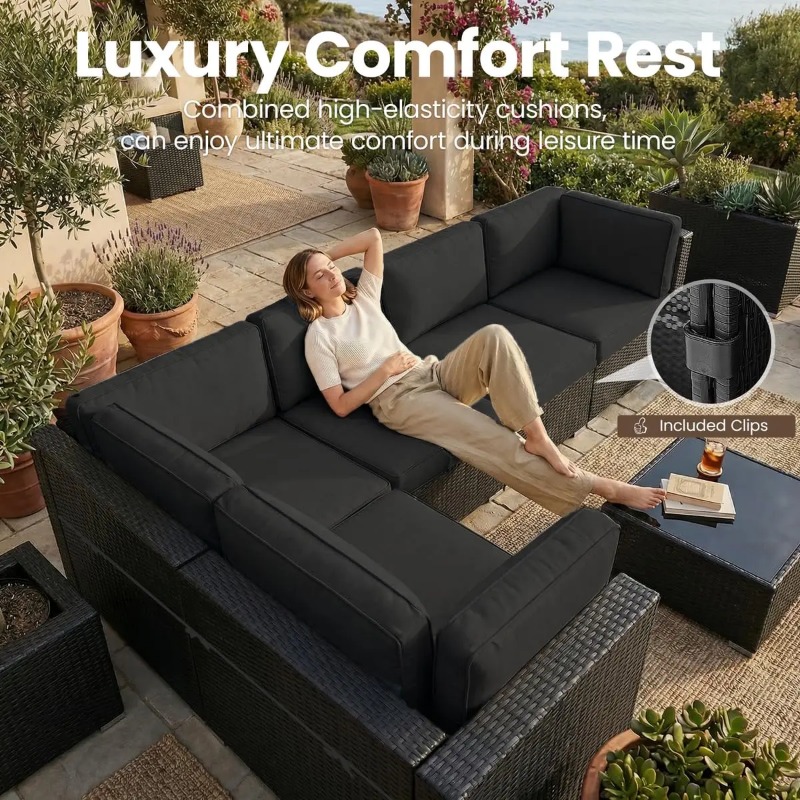 8-częściowy zestaw mebli ogrod – Outdoor Furniture Set With Fire Pit recenzja i cena