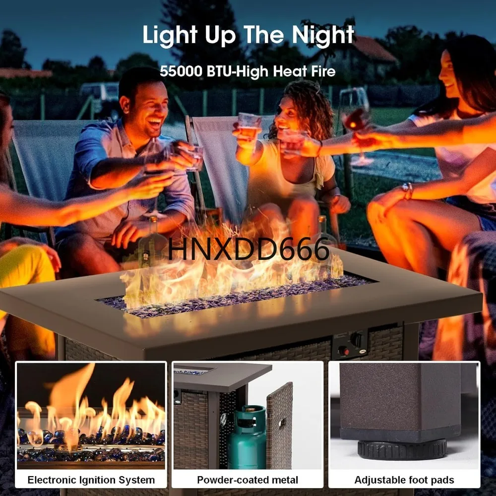 7-częściowy zestaw mebli ogrod – Outdoor Furniture Set With Fire Pit recenzja i cena