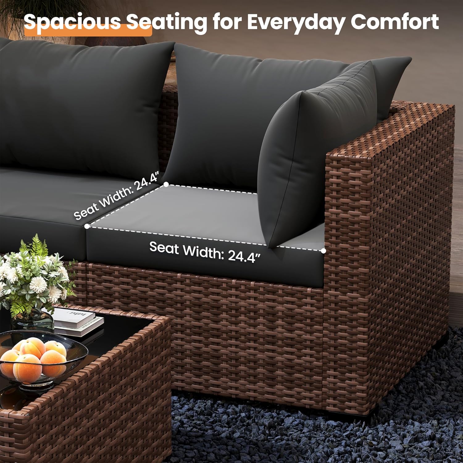 5-częściowy zestaw mebli ogrod – Outdoor Furniture Set With Fire Pit recenzja i cena