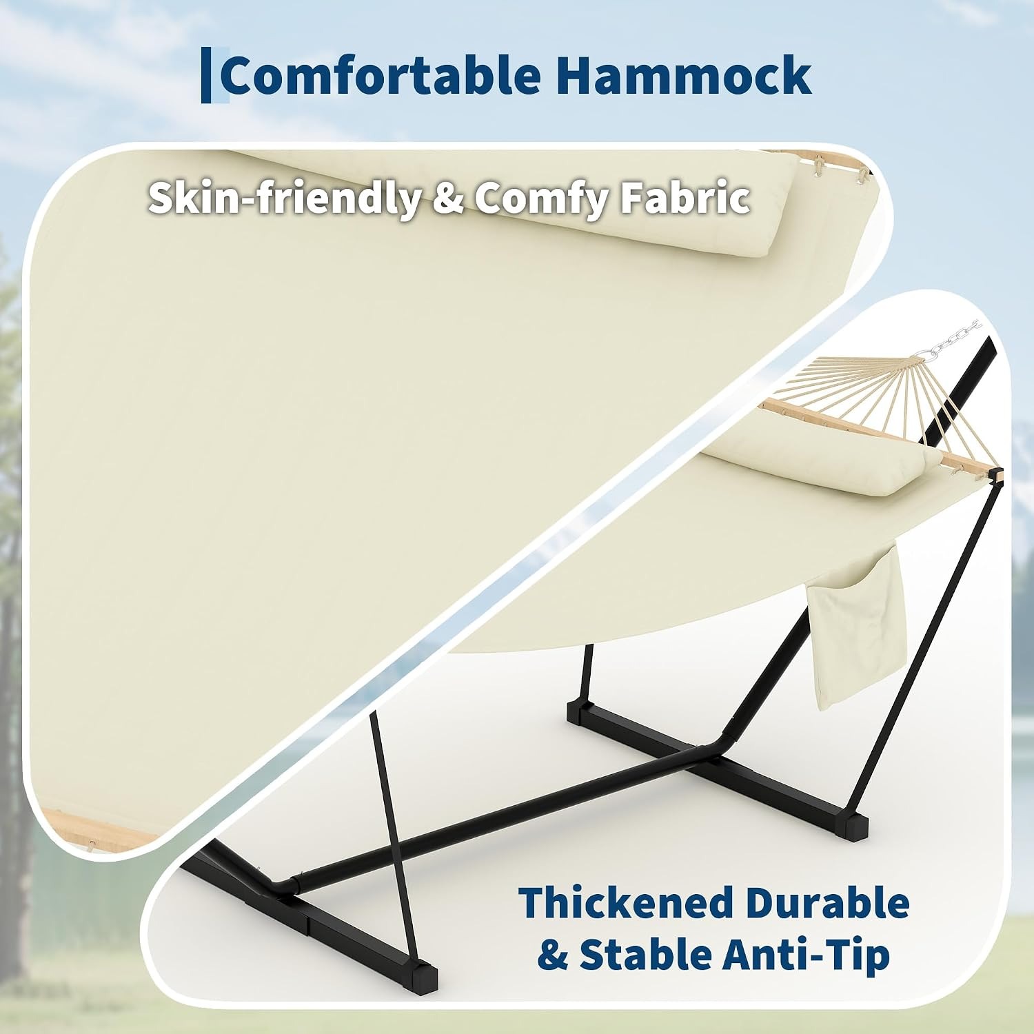 Hamak dwuosobowy ze stelażem d – Outdoor Furniture Deals recenzja i cena