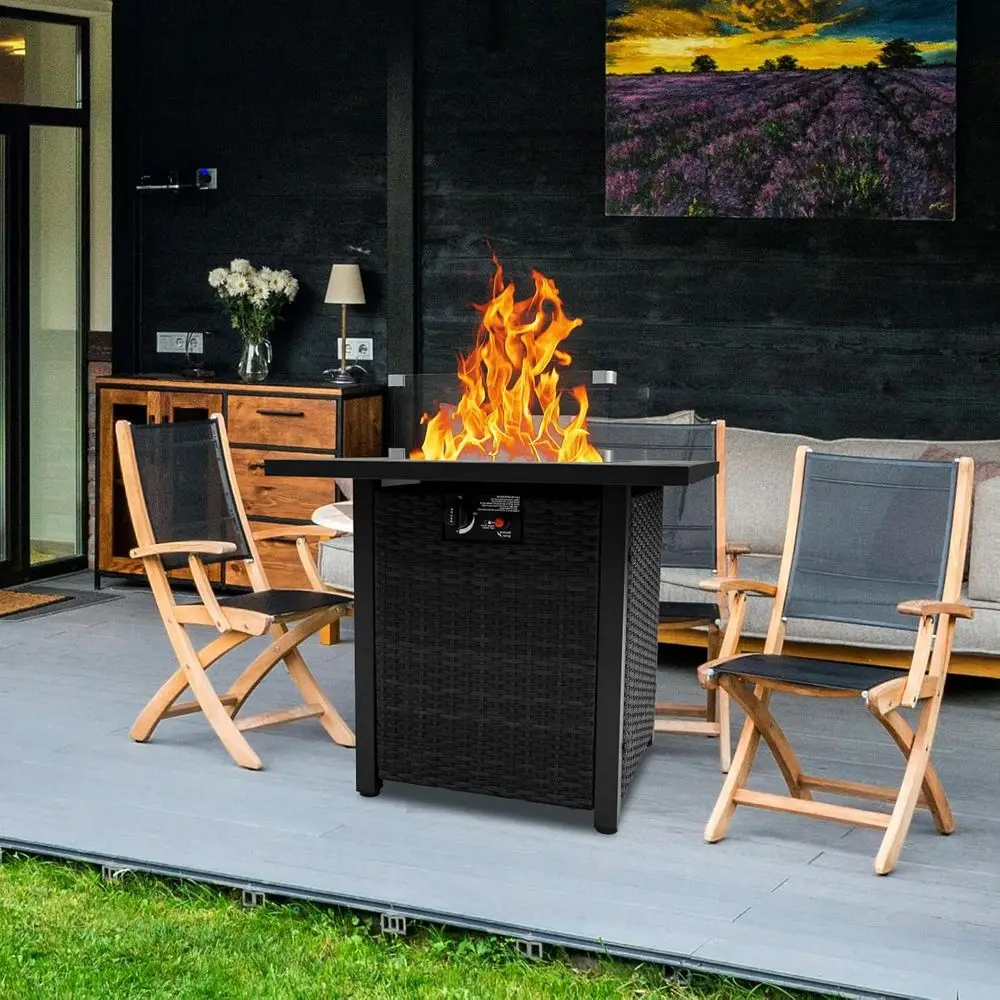 Wiklinowy zestaw mebli ogrodow – Outdoor Furniture Set With Fire Pit recenzja i cena
