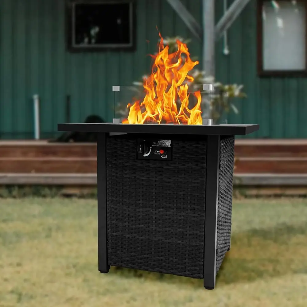 Wiklinowy zestaw mebli ogrodow – Outdoor Furniture Set With Fire Pit recenzja i cena