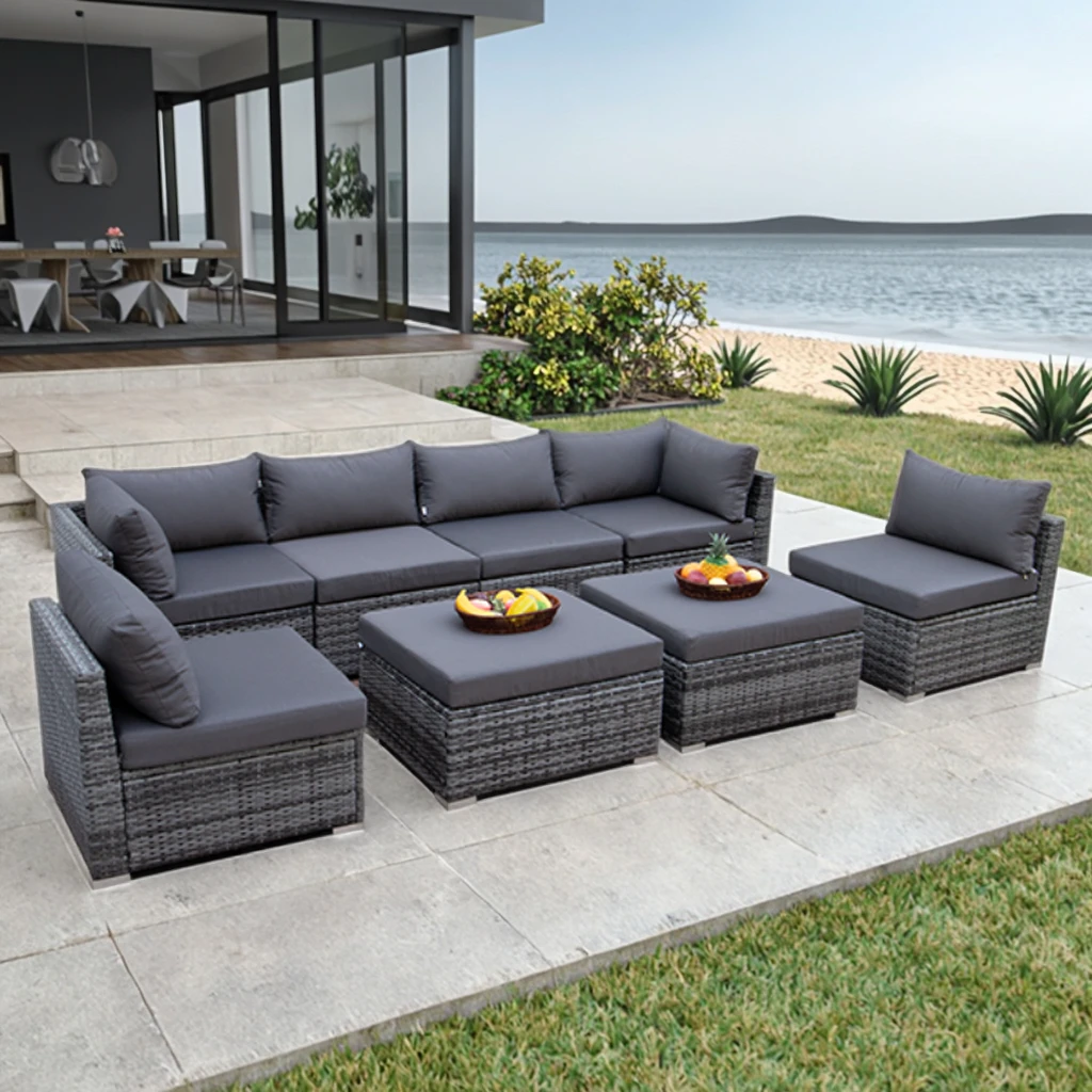 Nowoczesne meble ogrodowe, sof – Outdoor Furniture Set With Fire Pit recenzja i cena