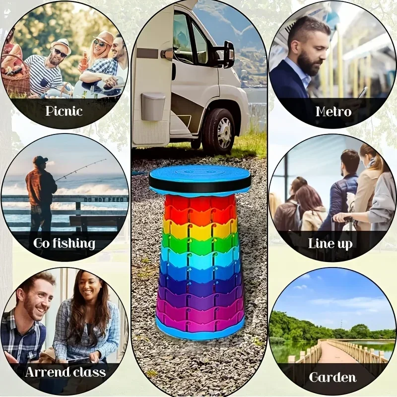Tęczowy teleskopowy stołek kem – Outdoor Furniture Deals recenzja i cena