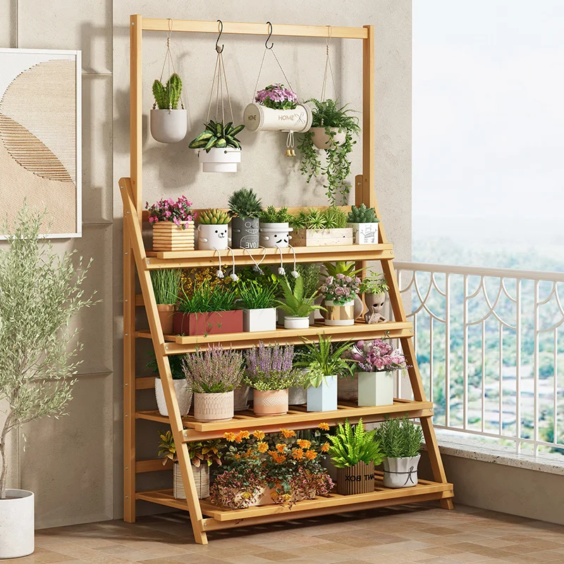 Półka na kwiaty z litego drewn – Outdoor Furniture Wooden recenzja i cena