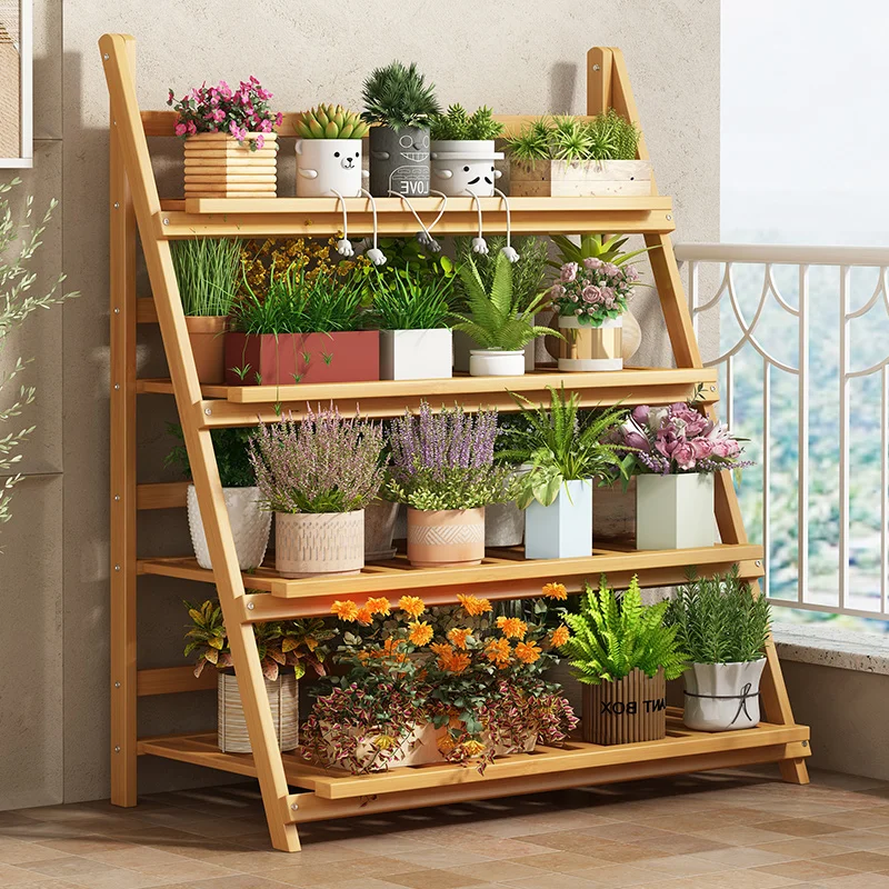 Półka na kwiaty z litego drewn – Outdoor Furniture Wooden recenzja i cena