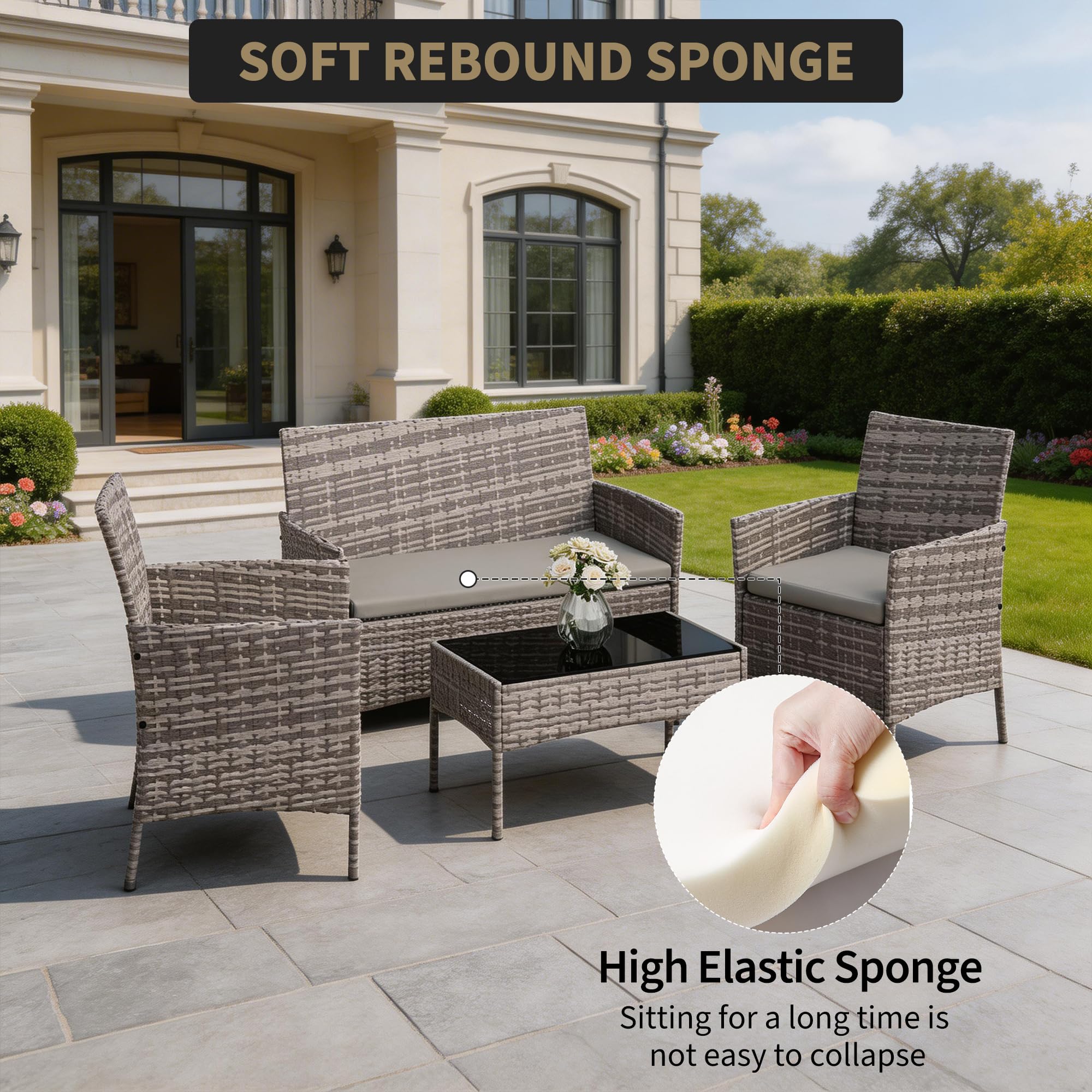4-częściowy zestaw mebli ogrod – Outdoor Furniture Hong Kong recenzja i cena