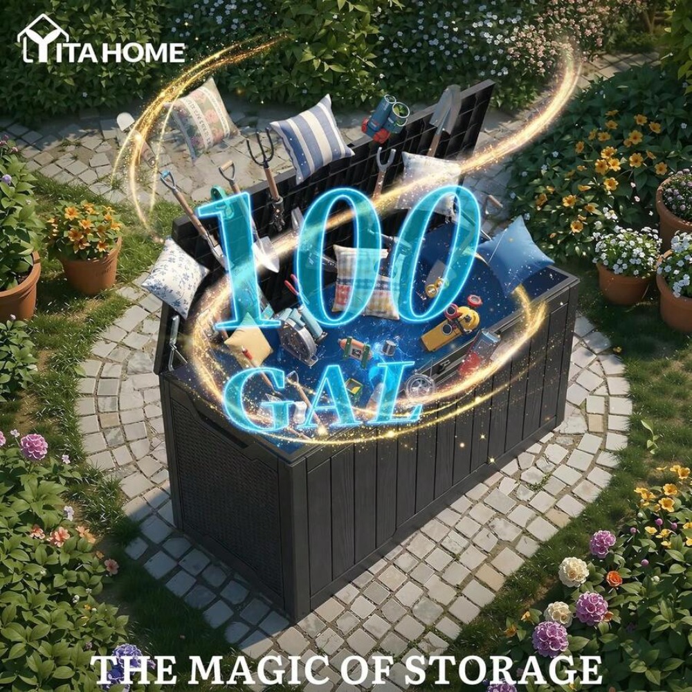 100-galonowy duży wodoodporny  – Outdoor Furniture With Storage recenzja i cena