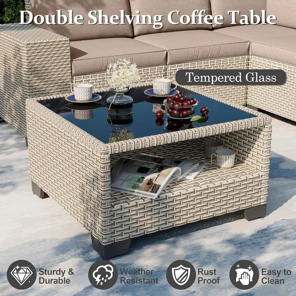 7-częściowy zestaw mebli ogrod – Outdoor Furniture Set With Fire Pit recenzja i cena