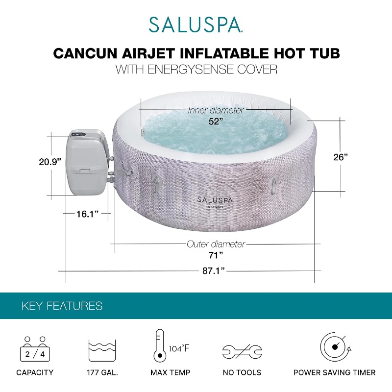 Nadmuchiwana wanna z hydromasa – Inflatable Hot Tub recenzja i cena