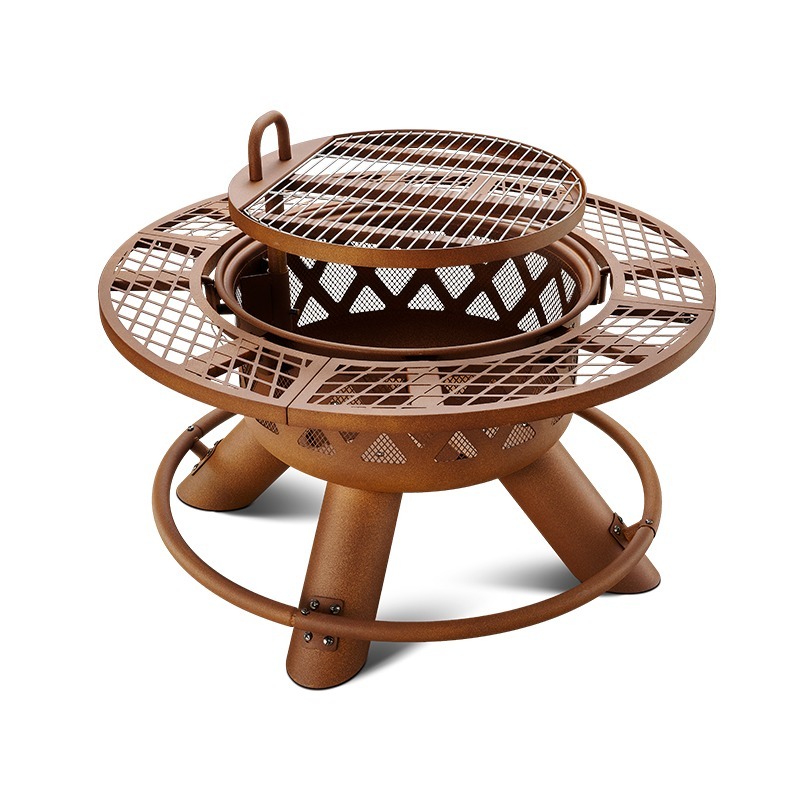 Nowoczesny, przenośny grill i  – Outdoor Furniture Set With Fire Pit recenzja i cena