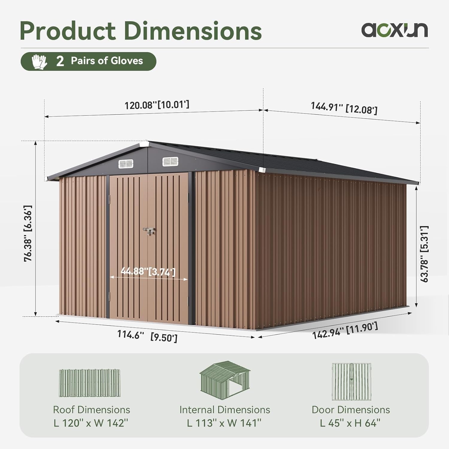 Szopa ogrodowa 12 x 10 stóp z  – Outdoor Furniture With Storage recenzja i cena