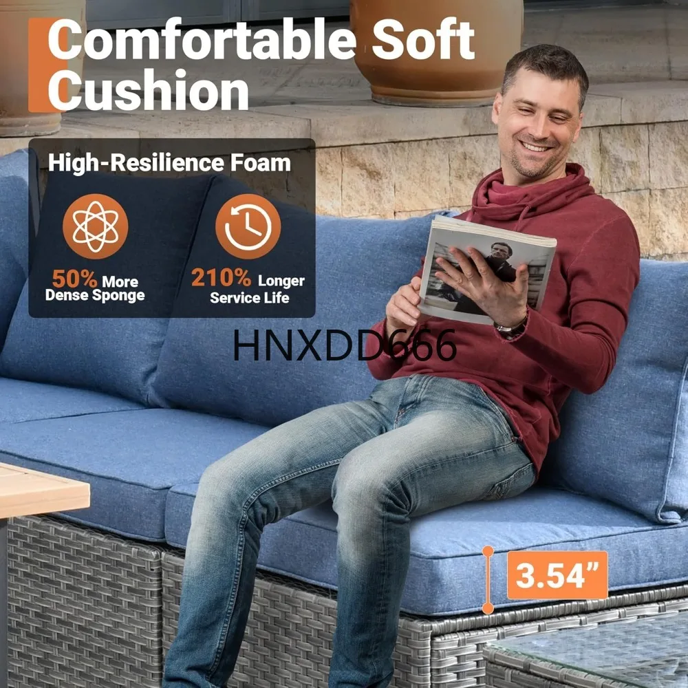8-częściowy zestaw mebli ogrod – Outdoor Furniture Set With Fire Pit recenzja i cena