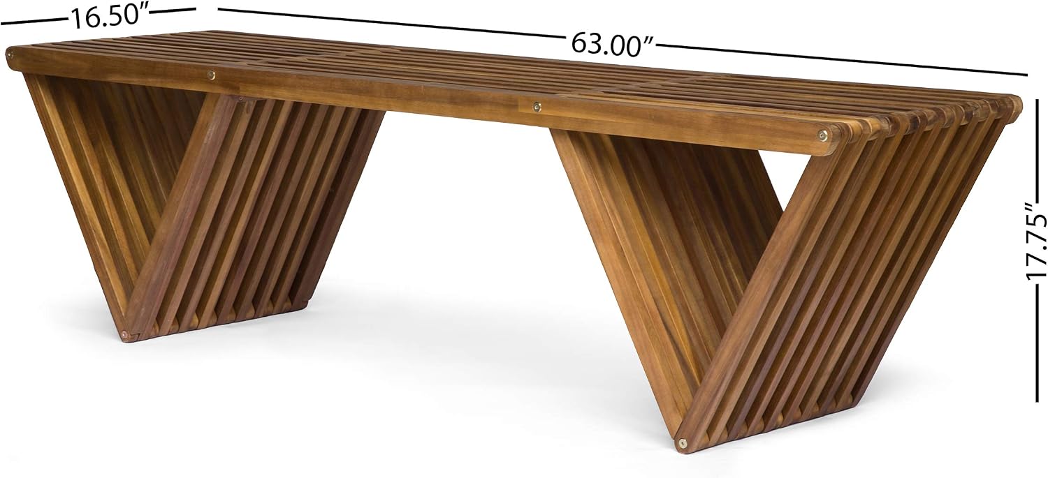 Ławka z drewna akacjowego z wy – Outdoor Furniture Teak Wood recenzja i cena