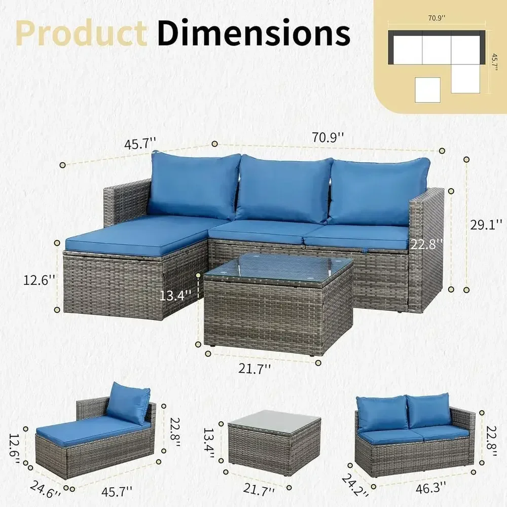 4-częściowy zestaw mebli ogrod – Outdoor Furniture Set With Fire Pit recenzja i cena