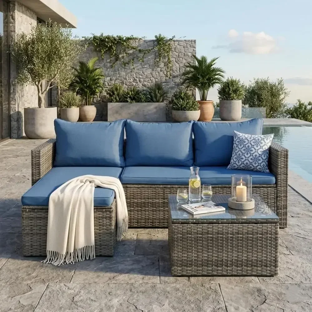 4-częściowy zestaw mebli ogrod – Outdoor Furniture Set With Fire Pit recenzja i cena